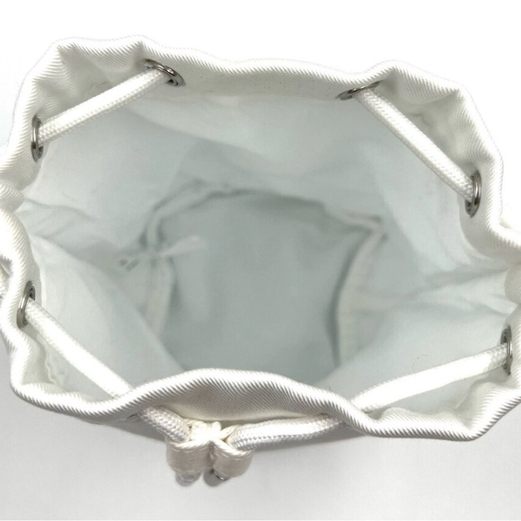 New! Christian Dior Cosmetic Makeup Bag Drawstring Pouch Clutch ~ Cream White - Picture 4 of 4